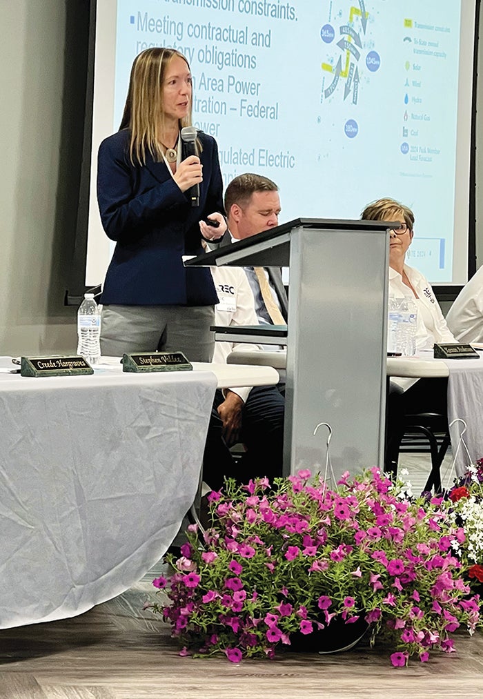 Tri-State Senior Vice President of Energy Management Lisa Tiffin reviewed Tri-State’s Energy Resource Plan
