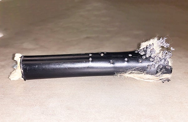 fiber with bullet holes
