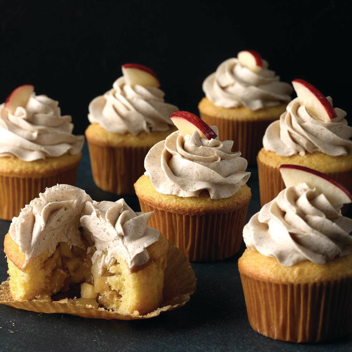 Apple Pie Cupcakes with cinnamon buttercream