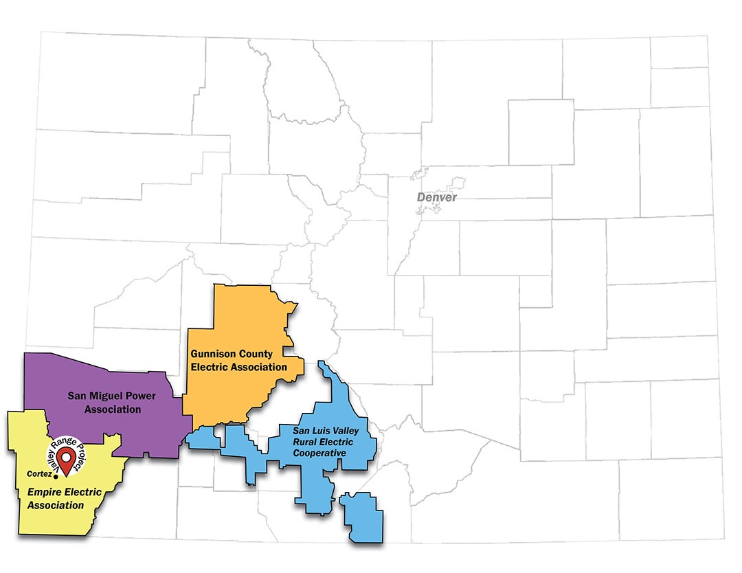 Valley Range Coop Service area map