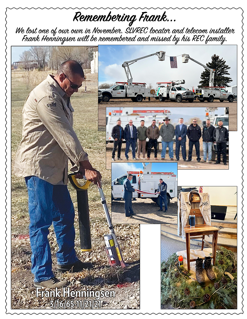 Tribute to employee Frank Henningsen