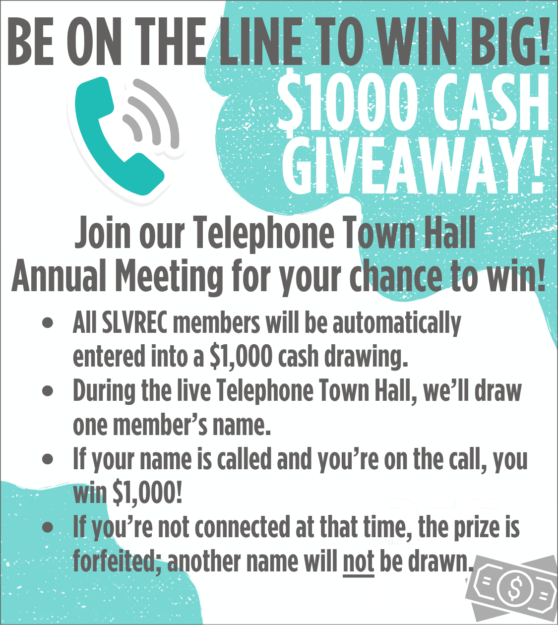 annual meeting $1000 giveaway graphic