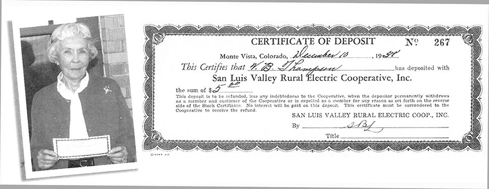 Maxine Estes, stock certificate